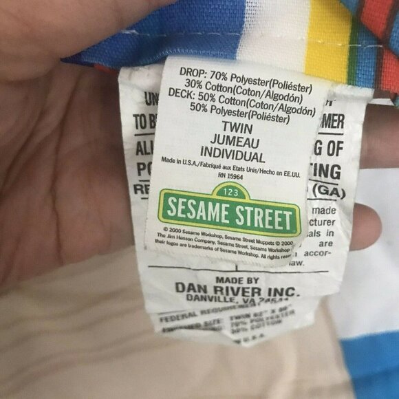 Sesame Street Elmo Bird Cookie Monster My Neighborhood Reversible Comforter Twin - Picture 7 of 7